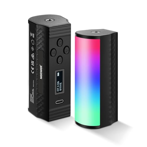NEEWER 2 Pack Barra de Luz LED de Mano Magnética, 360° Todo RGB Mini LED Palo Varita Video con 2500mAh Batería Recargable, 2500 8500K Tubo de Iluminación de Cámara Regulable para Fotografía, TL96RGB