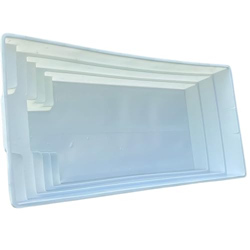 Schwimmbecken mit Starren Wänden, Swimming Pool zum eingraben, UV-beständig, 6m x 3m x 1,5m, für 6-â€¦ – Miniatur