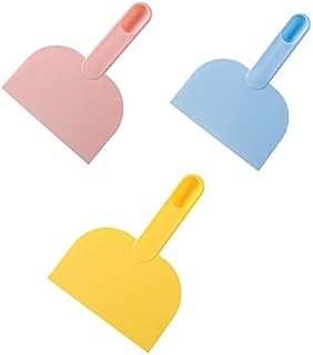 3 Pcs Dough Scraper Plastic Dough Cutter Multifunctional Scraper for Cut Dough Bread Cakes Cream Pizza and Baked Goods