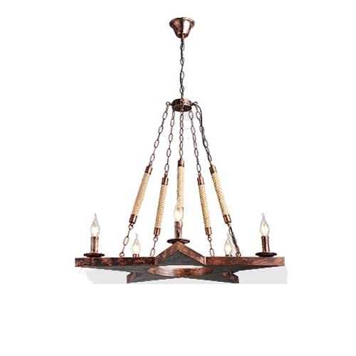 Lustre suspension lanterne rétro Edison avec 5 douilles pour restaurant et café