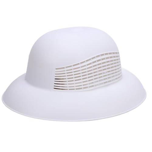 1PCS Beekeeping Hard Hat, Protective Beekeeping Cap Vented Beekeeper Helmet with Wide Brim for Men Women, White,13.58x11.42in