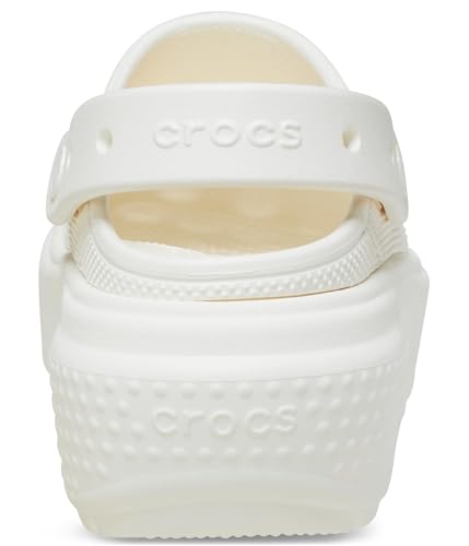 Image of Crocs Stomp Clog Unisex Slip-on Shoes - Ideal for Pools and Streets - EVA Outsole, Footbed, and Lining Chalk Men's 11, Women's 13 Medium