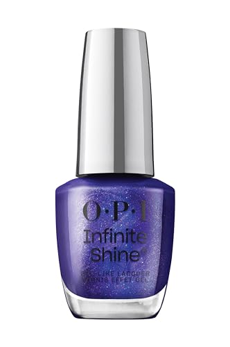 OPI Infinite Shine, Long-lasting lacquer, Gel-like nail polish for up to 11 days of wear & high-shine, Vegan formula, easy removal, scratch-resistant, AM 2 PM, Blue Shimmer, 15ml