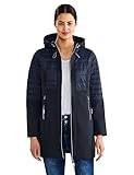 Street One Übergangsjacke im Materialmix mit Reißverschluss, Eingrifftaschen und Kapuze