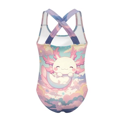 Image of Girls One Piece Swimsuit Teens Cross Back Summer Beach Wear for 5-14Y