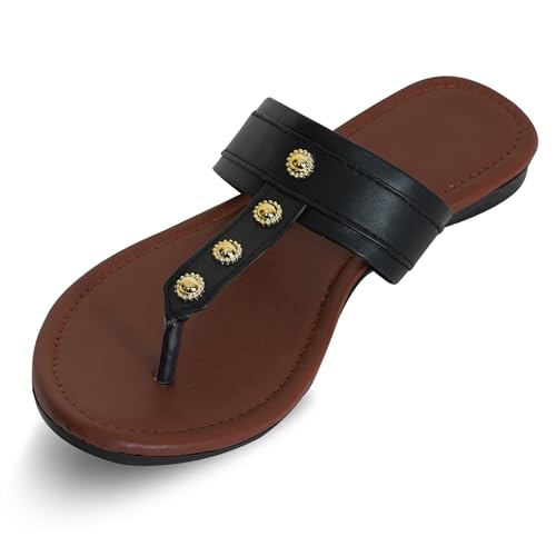 Image of Women's Slippers | Comfortable Flat Chappals for Women with Bow Detail | Stylish Casual Chappals, Trendy Summer Sandals, Comfortable Footwear for Daily Use