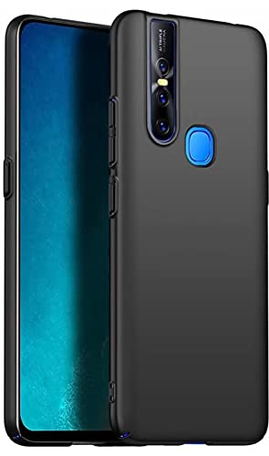 Image of Mobile Back Cover Case for Vivo V15 (Silicone Case|CameraProtection|Black SC1510)