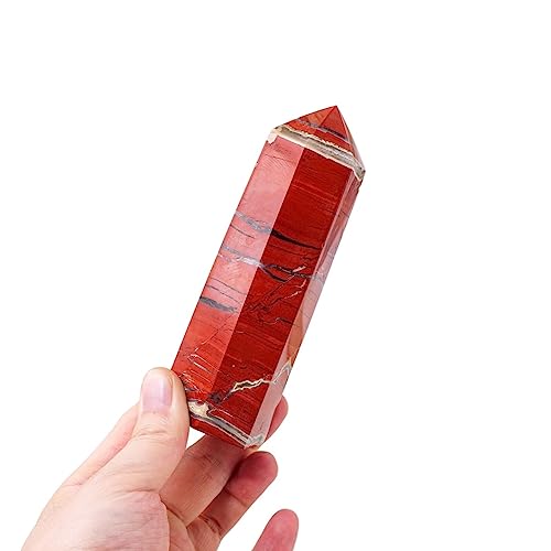 Stone Red Jasper Crystal Column Point Gemstone Quartz Tower Home Decoration Gifts Ornaments