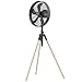 Newlux - Ventilador de Pie Tripod W3050 con 5 Aspas de Metal, Altura Regulable 120-130cm, Oscilación Automática 80º y 3 Velocidades. Ventilador de Trípode Plegable con Motor de Cobre 50W (Negro)