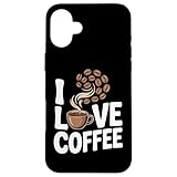I Love Coffee Coffee Beans スチームカップ スマホケース iPhone 16 Plus 用