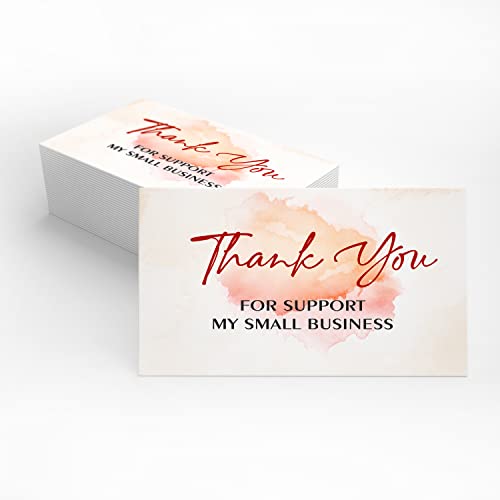 Image of Clickedin - 50 Pieces Thank You Greeting Card Tags for Greet Buyers