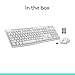 Logitech MK270 Wireless Keyboard and Mouse Combo for Windows, 2.4 GHz, 8 Multimedia Keys, PC, Laptop, Wireless Keyboard Compact Mouse Combo - White