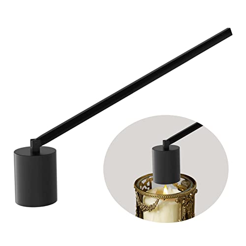 WHOLEV Extinguiseur de bougies en acier inoxydable avec poignée en acier inoxydable Extinguiseur de bougies Extinguisher - Extinguisher - Pour bougies - Noir Cover