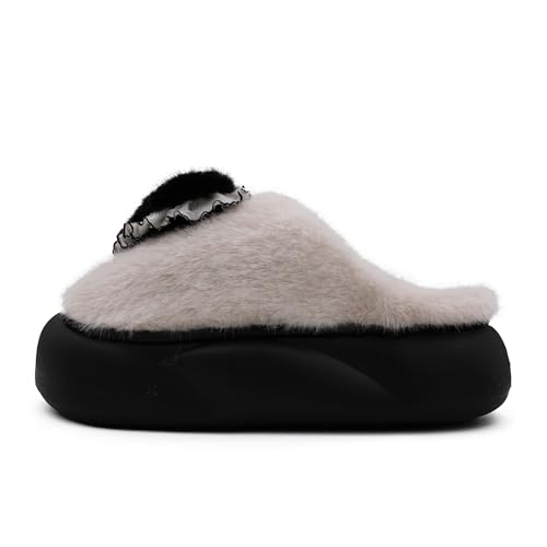 Image of VRITRAZ Women's Comfort Slip On Closed Toe Warm Winter with Cute Design print House Clog Indoor Slipper