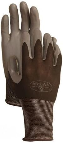 12 Pack Showa Atlas 370BXL-09 Nitrile Palm Coated with Nylon Liner Tough Gloves - X-Large