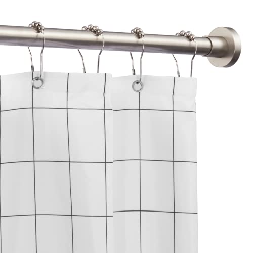 Eboatop Brushed Nickel Shower Curtain Rod - Never Rust No Drill Non-Slip Spring Tension Shower Rod, 27-43 Inches 304 Stainless Steel, Brushed Nickel #TOP7