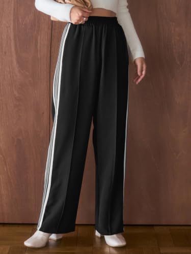 Image of GRECIILOOKS Trousers for Woman | Womens High Rise High Waist Flared Korean Style | Formal Pant for Women Office Wear| Track Pants for Womans Elegant for College & Events (Available in Plus Size)