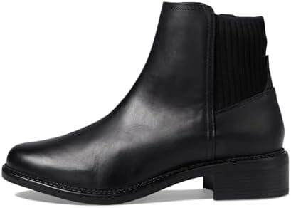 Clarks Women's Maye Palm Fashion Boot, Black Leather, 8