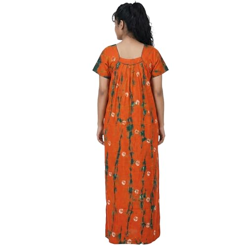Image of Women's Cotton Printed Maxi Nighty