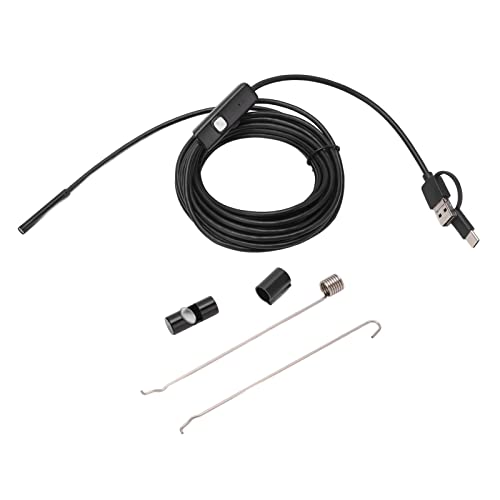 Borescope Camera 5.5mm / 0.22in 3 in 1 USB Borescope Camera IP67 Inspection Endoscope for Inspection Maintenance (5M)