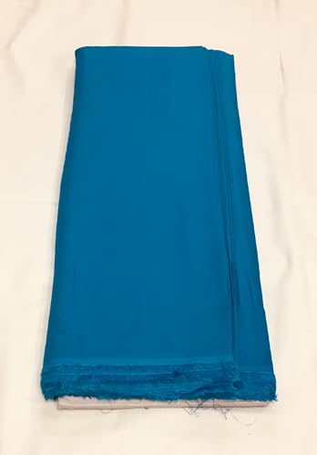 Image of BKRKJ Women's Rayon Cotton Unstitched Fabric for Sewing Suit Salwar Chudidar Patiyala Kurti Shirt Kameez Blouse Kurta Pyjama (4 Meter, Firozi Blue)
