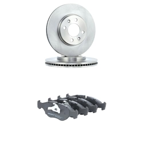 RIDEX Kit de discos de freno y pastillas 3405B2509 Eje delantero sin tornillos ventilación interna