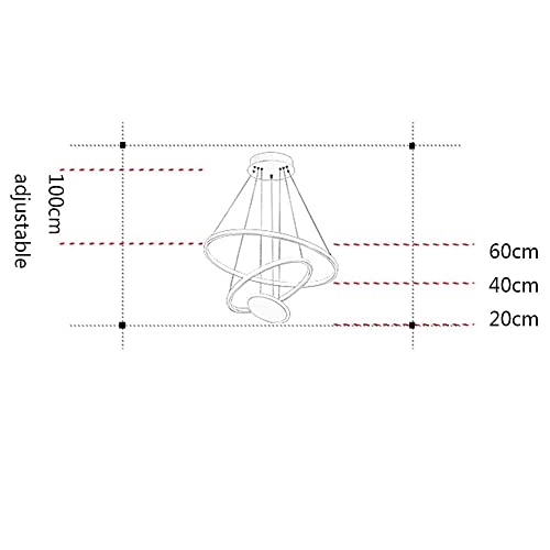 Lustre LED moderne rond à intensité variable pour bars et comptoirs - 6