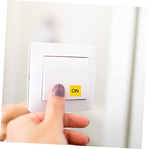 Autocollants de sécurité pour interrupteur en PVC jaune faciles à appliquer x20 - 4