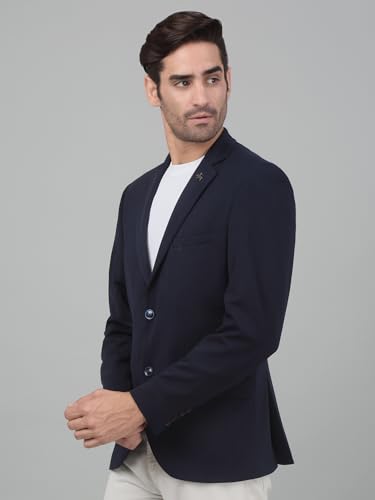 Image of Cantabil Self Design Full Sleeves Notch Lapel Casual Blazer for Men | Casual Blazer for Men | Men Blazer for Casual (P MBZC00057)