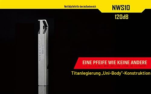 NITECORE Pfeife NiteCore Titan Notsignalpfeife NWS10, Silber, One Size, 127100 – Ansicht 2