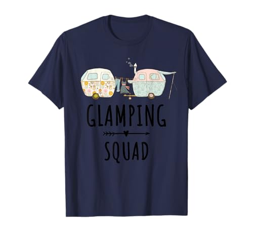 Funny Camping T-Shirt Glamping Squad Tee