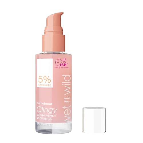 Image of wet n wild Prime Focus Clingy Serum Primer, Hydrating & Brightening with 5% Niacinamide & 8% Glycerin, Long-Lasting 16-Hour Wear, Dewy Finish Skin-Enhancing Formula, Cruelty-Free