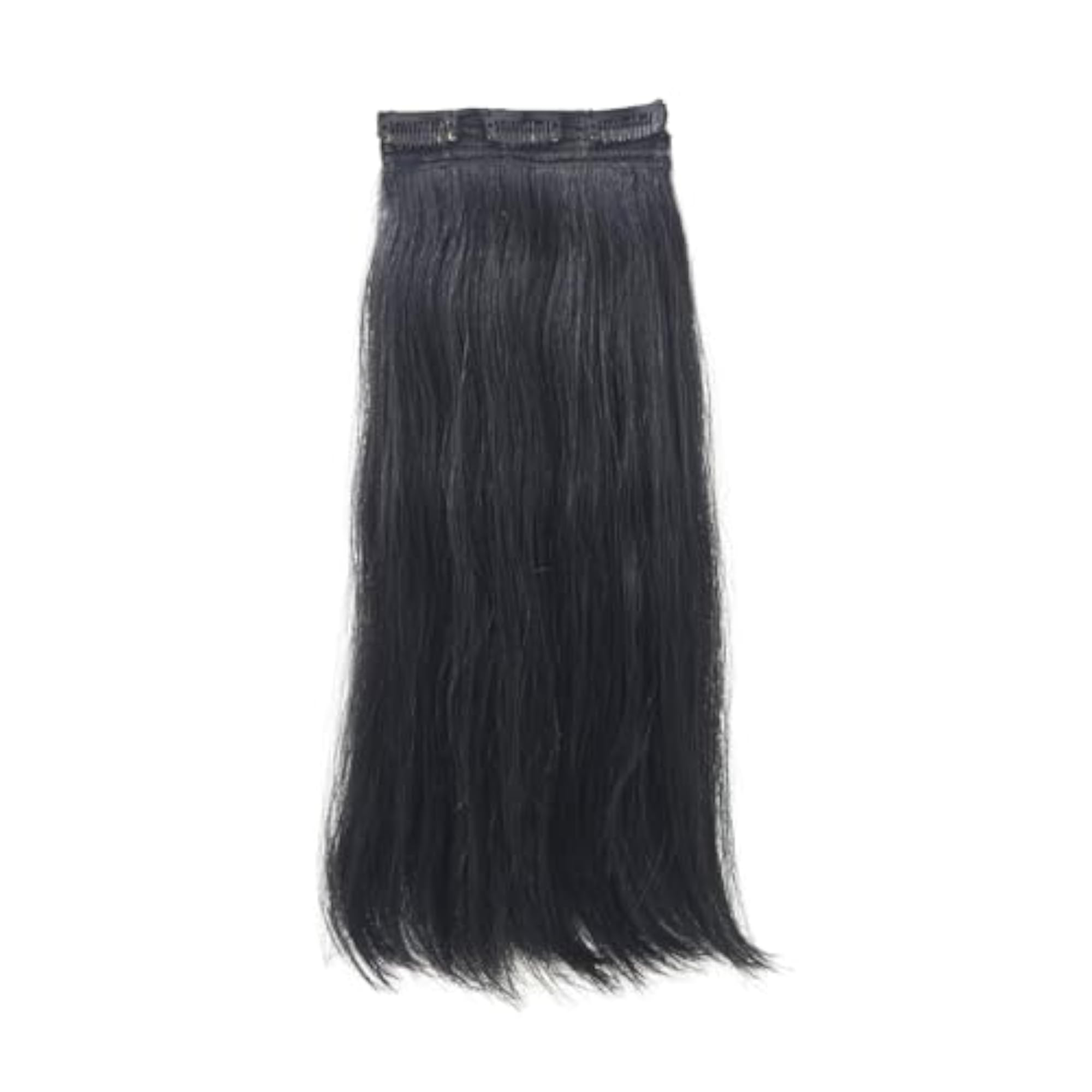 Clip-In Human Hair Extension for Women, Natural Black