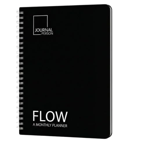 Image of Flow | Undated Monthly Planner | A5 | 96 Pages | Daily Planner Pages, To-do lists, Meeting Notes, Habit Tracker | Productivity Planner for Work & Life