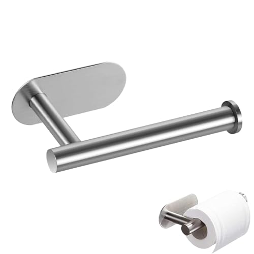 Portarrollos Baño Autoadhesivo, Resistente al óxido, no Necesita taladrar, Portarrollos Baño Acero Inoxidable, Portarrollo para Papel Higiénico Autoadhesivo para Baños, Apto para baño, Cocina, baño