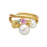 Disney 【DISNEY】ディズニー シルバー925(ゴールドコーティング)イヤーカフ 淡水パール キュービック(VERDN71000)