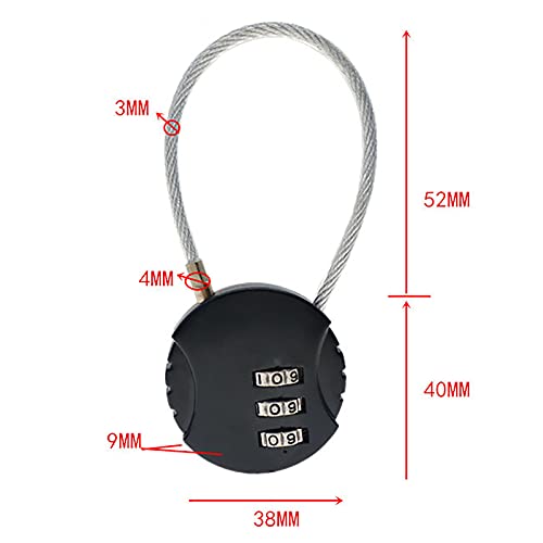 Lucchetto Sicurezza Combinazione, 5 Pcs Lucchetto