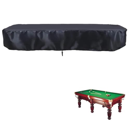 Cubierta de mesa de billar de 8 pies negra rectangular con cordón ajustable (Pack de 2) 2
