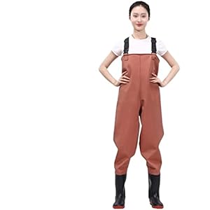 Vissende borstwaders met laarzen for mannen en vrouwen, waterdichte jachthanger (Color : A, Size : 47 EU)