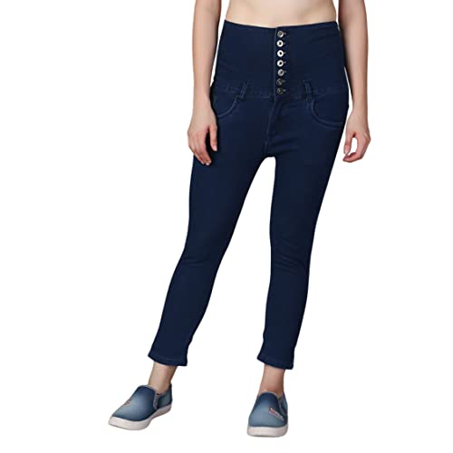 Image of Collection Mom Jeans for Women High Waist Skinny Stretchable Ankle Length Denim