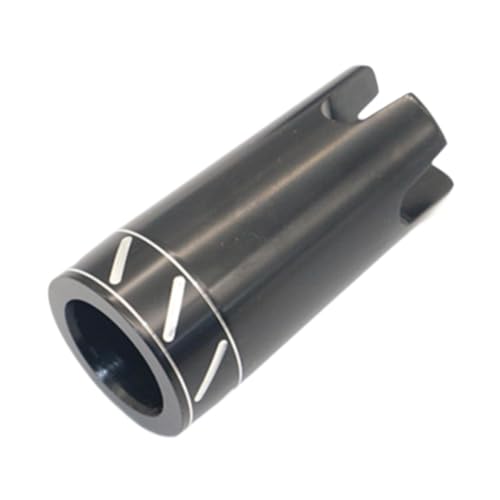 Fishing Rod Gimbal Butt Cushion Anti Slip Metal Comfortable Grip Protective Cover Fishing Tackle for Rod Holder Rod Building, Black