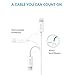 [Apple MFi Certified] [2-Pack] Anker 3ft / 0.9m Premium Lightning to USB Cable with Ultra Compact Connector Head for iPhone Xs/XS Max/XR/X / 8/8 Plus / 7/7 Plus, iPod and iPad (White)