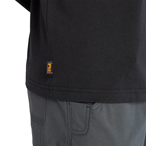 Timberland Pro Mens Base Plate Blended Logo Long-Sleeve T-Shirt T Shirt, Jet Black, Large Us #TOP3