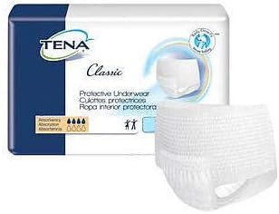 Tena Classic Protective Underwear, Medium Case of 80