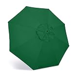 YLZBA 2.7M 8 Rippen Sonnenschirm Ersatz Baldachin Abdeckung,Sonnenschirm Bespannung Ersatzbezug Wasserdicht Outdoor Markt Tisch Schirm Schirm Baldachin Anti-Ultraviolett Regenschirm Ersatz Stoff