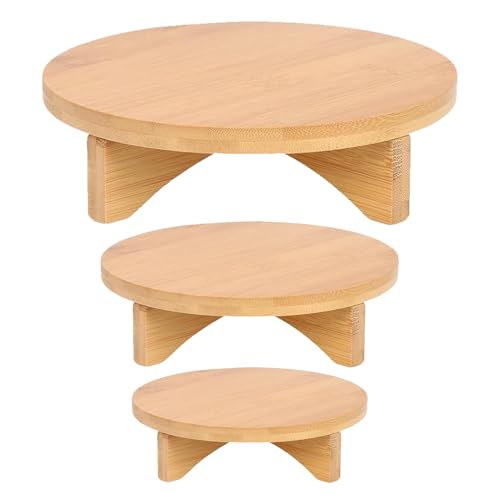Fruusv Wood Plant Stand, Heavy Duty Flower Pot Stand, Decorative Planter Tray, Stable Flower Pot Holder, Balcony Planter Stand, Garden Pot Stand, Three-Tier Flower Stand, Planter Holder For Garden,
