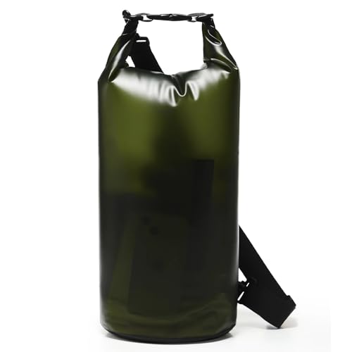 MKLHAVB Bolsa Estanca Bolsa Impermeable for Kayak, pequeña, Flotante, de 5 y 10 l, Ideal for Botes, Deportes, Playa, Pesca, Rafting, natación Camping(Green - 10L)