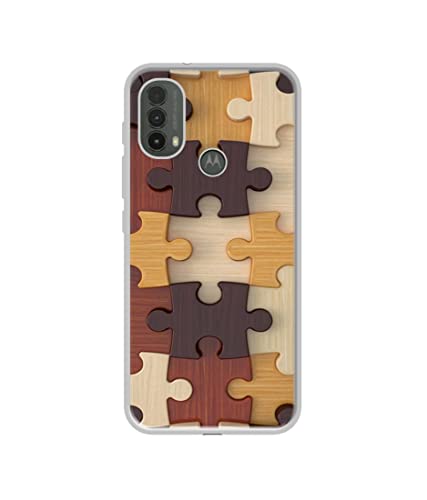 Image of Puzzle Pattern Design Printed Silicon Soft TPU Back Case Cover for Motorola Moto E30 4G / E40 4G
