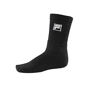 FILA Set van 3 paar Calze tennissokken voor heren, zwart, De zwarte, 43-46 EU