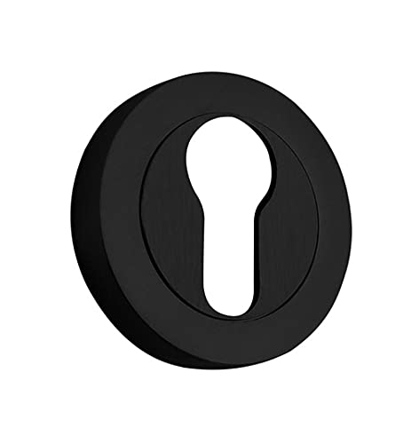Bocallave roseta redonda 53mm acabado negro, estilo industrial Cover